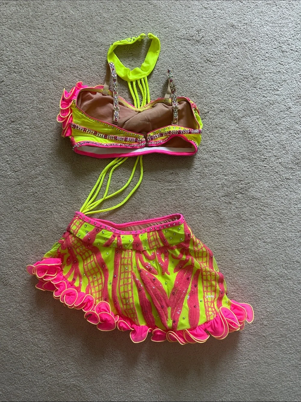 Revolution Tenth House Neon Pink & Lime Girls Dance Costume